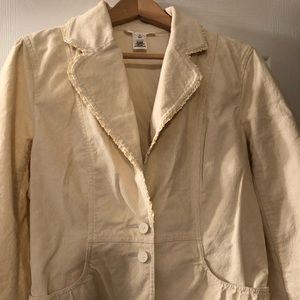 White House Black Market Cream corduroy Jacket
